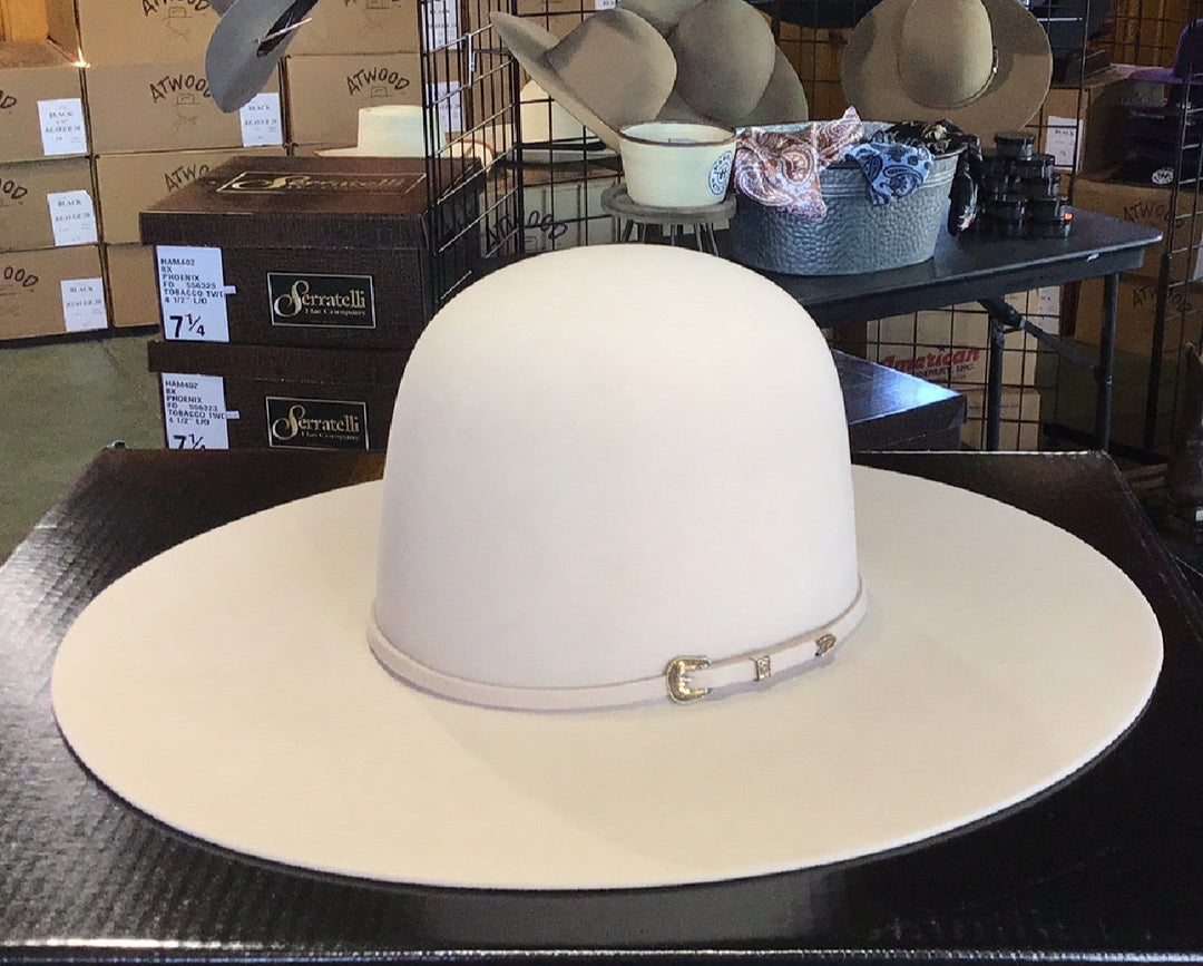 Cappello Cowboy Serratelli 6X Amapola Granito – Feltro Di Castoro, Orlo 3 1/2, Uomo, Taglie Disponibili