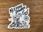 Keeping Cowboy Cool Sticker