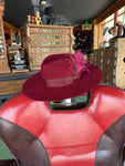 Serratelli Maroon Fedora Felt Hat